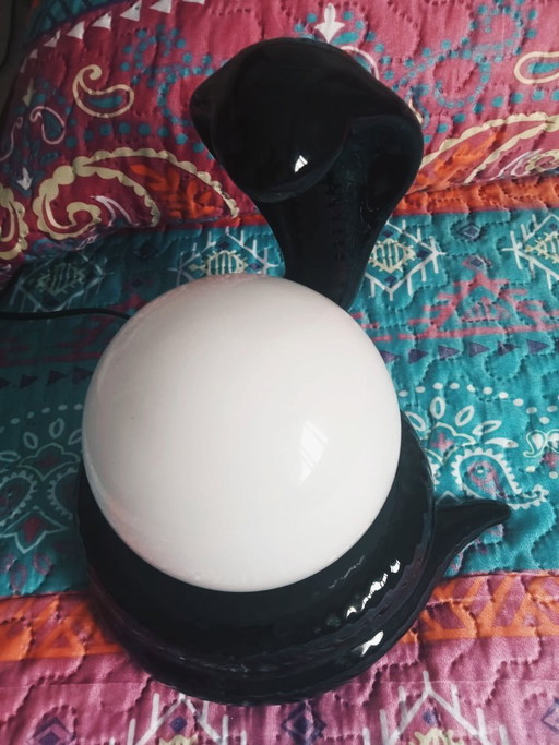 Avobin Italienische Schlangen-Kobra-Lampe 1970