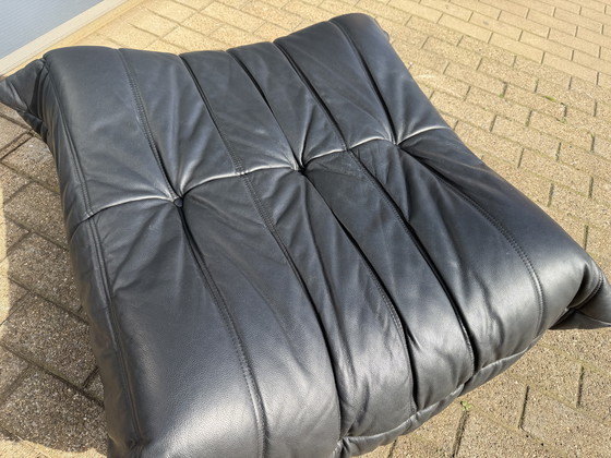 Image 1 of 100% authentic Togo Ligne Roset pouf in original black leather