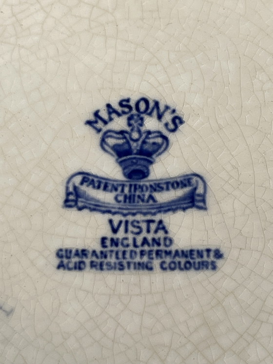 Image 1 of Mason's Ironstone bord uit de serie "Vista", vervaardigd in Engeland
20 cm diameter 