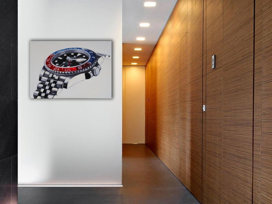 Image 1 of Rolex GMT master II Pepsi Art print directly from artist