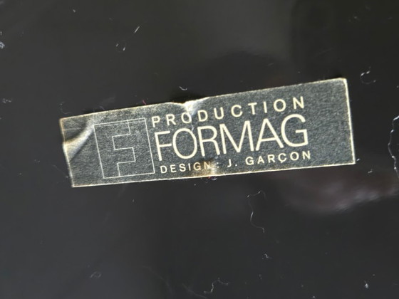 Image 1 of CUBE BAR VINTAGE 1970 DE JEAN GARCON POUR FORMAG 70S SPACE AGE PLASTIQUE NOIR