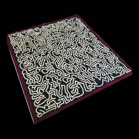 Keith Haring Untitled Rug – Limited Edition Hand-Woven Wool Art (210 x 200 cm) – Tapis (photo 4 of 8)