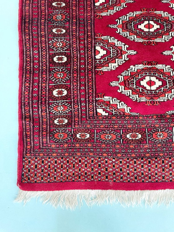 Tappeto Bukhara annodato a mano turkmeno 182x126 cm rosso Tappeto Orientale – Tappeti, Lana (photo 3 of 8)