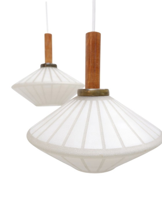 Image 1 of 1960s glass pendant lamp