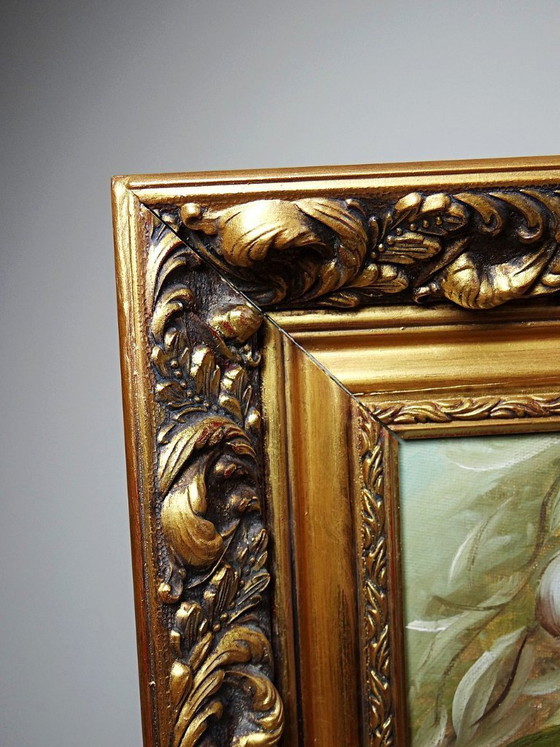 Image 1 of Still life with garlic, egg and mortar, signed Sarpe, 1979, oil on canvas