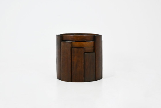 Image 1 of Satztische Modell 780 von Gianfranco Frattini für Cassina, 1960er Jahre, 4er-Set