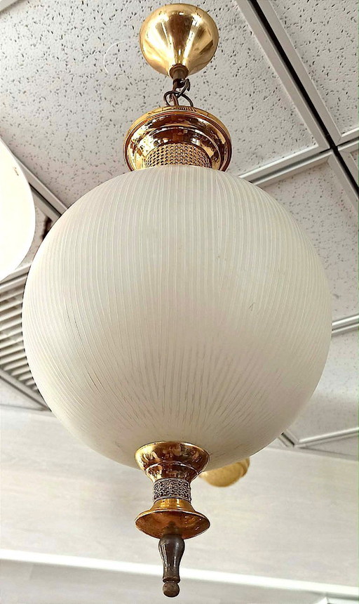 Pendelleuchte aus den 1960er Jahren, Durchmesser 39 cm