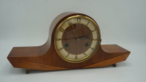 Niederländische Junghans Kaminuhr im Retro-Stil der Fünfzigerjahre