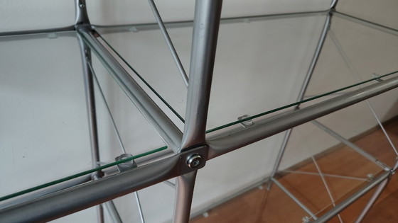 Image 1 of Vintage wandkast met 2 bijzettafels (Ikea Laxvik)