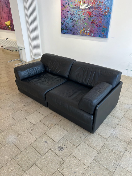 De Sede DS 76 Divano nero Design Couch – Divani 2 posti, Pelle, Legno (photo 3 of 13)