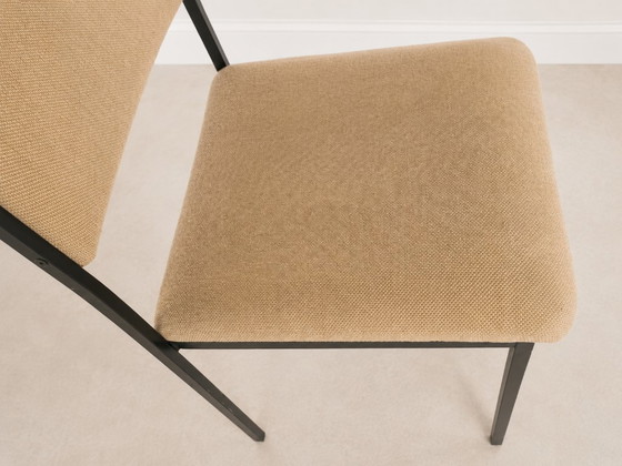 Image 1 of Set van 6 Pastoe SM07 eetkamerstoelen / Cees Braakman / jaren 60 / originele bekleding / zwart stalen frame