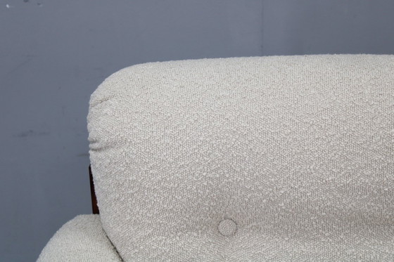 Image 1 of Poltrona Bouclé restaurata di metà secolo, Cecoslovacchia, anni '70