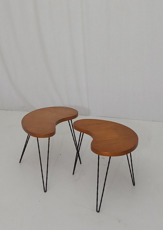 Image 1 of Ensemble de 2 petites tables italiennes, 1950