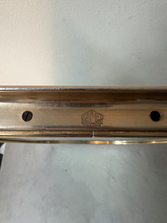 Image 1 of Vintage Kaymet Tray – Forest Green & Gold