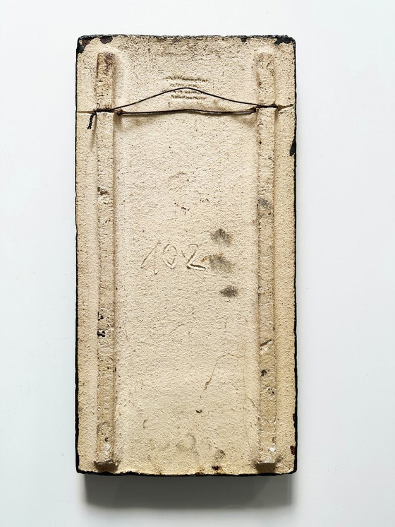 Image 1 of Grande sculpture murale cubiste en terre cuite émaillée. Helmut Schäffenacker – Allemagne, années 60