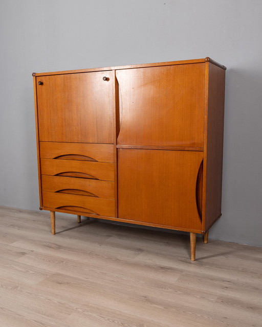 Highboard Buffet en bois vintage des années 1960 Design italien