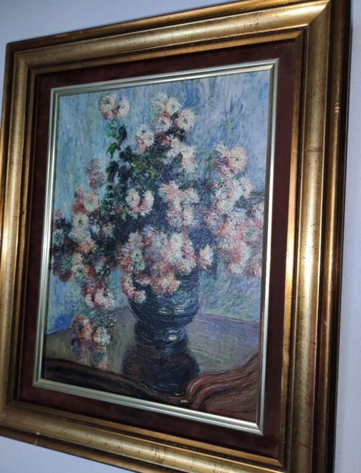 Pintura de crisantemos