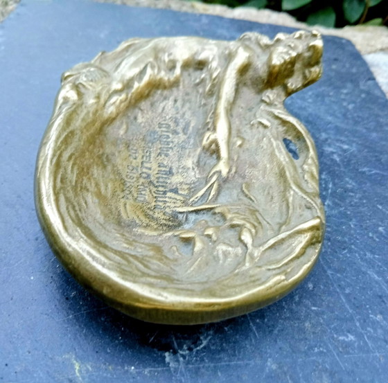 Art Nouveau Bronze Vide Poche, 19. Jahrhundert, Dekorative Objekte, Gold (Foto 2 von 5)