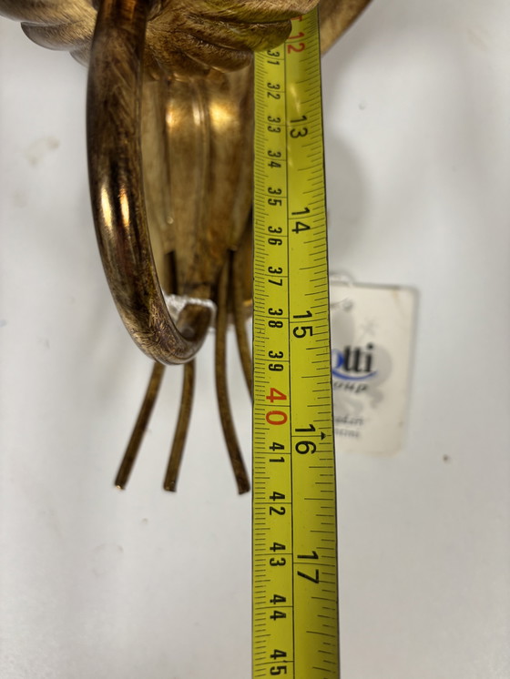 Image 1 of Juego de 2 lámparas de pared «Wheat Ear» del grupo italiano Lotti, de stock antiguo.