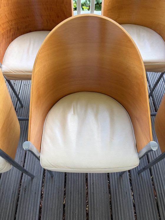 Juego de 6 sillas King Costes de Philippe Starck para Driade – Sillas de comedor, Leather, Metal (photo 6 of 15)