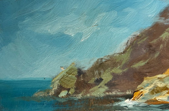 Image 1 of Originales Ölgemälde Küstenlandschaft – Traum vom Meer und den Bergen