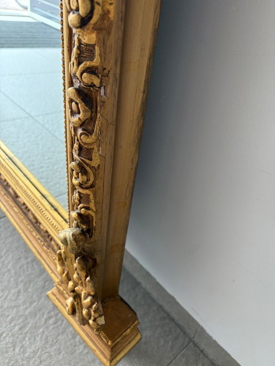 Großer antiker Goldspiegel (210 x 112,5 cm) – Glass, Wood (photo 7 of 7)
