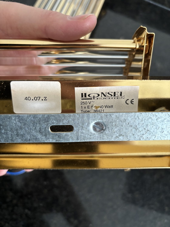 Vintage Set Hollywood Regency Wall lights Brass & Glass – Honsel Leuchten (photo 13 of 13)