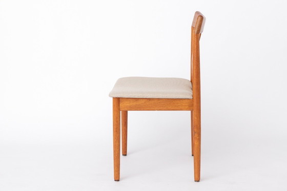 Image 1 of 6 dänische Teakholzstühle, 1960er Jahre – Vamdrup Stolefabrik – Esszimmerstuhl-Set im Mid-Century-Modern-Stil, neu bezogen