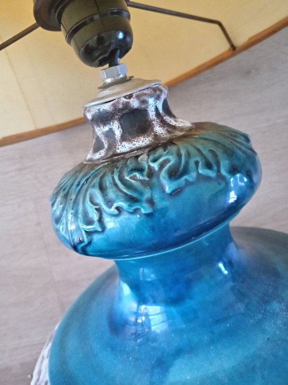 Lampe de sol vintage style vallauris – Lampadaires, Céramique, Textile (photo 5 of 10)