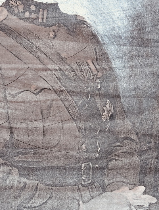 Image 1 of Robert Detheux "Le bel igérant" triptych of paintings, 1978