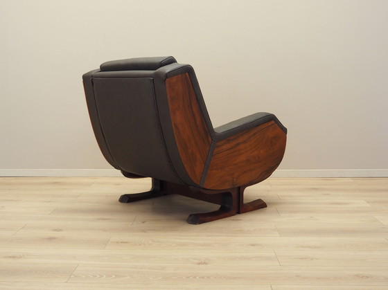 Image 1 of Leren fauteuil, Italiaans ontwerp, jaren 1970, Productie: Italië