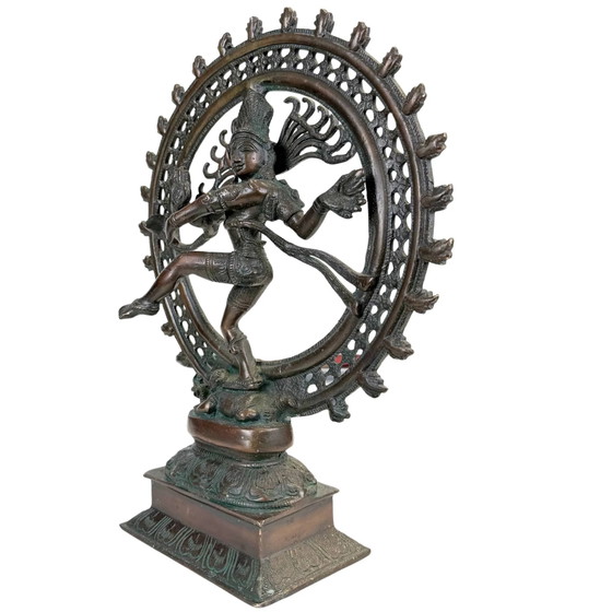 Statua Antica Shiva Nataraja in Bronzo 35 cm | 4 kg Bronzo Massiccio | India – Sculture (photo 8 of 10)