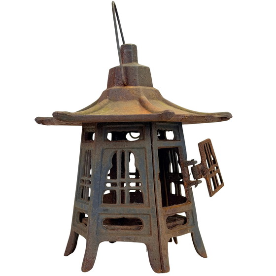 Lanterne de temple tōrō japonaise en fonte – 25 cm – Décoration extérieure, Cast Iron (photo 3 of 9)
