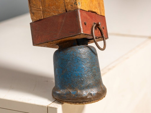 European Vintage Leather Gym Bench or Table, 1950s