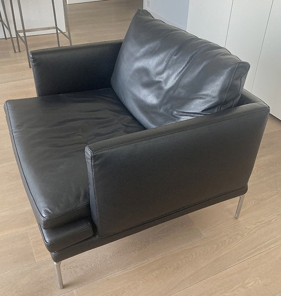 Fauteuil Zanotta William zwart leer Nappa 95 – Leather, Aluminium (photo 4 of 5)