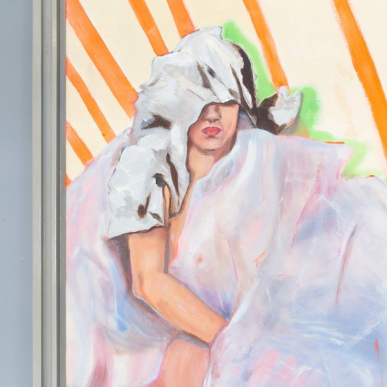 Image 1 of Besonders großes Kunstwerk Jacqueline Borg 1980er Jahre