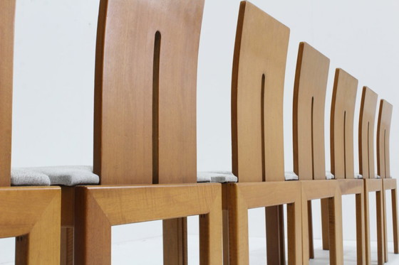 Image 1 of  Vintage Italiaanse eetkamer stoelen set van 8