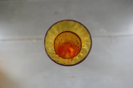 Image 1 of Vaso in vetro ambrato Art Déco