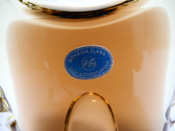 Image 1 of Two beautiful crystal glass vases from the 1960s by Miroslav Klinger for Bohemia Glass - Made in Czech