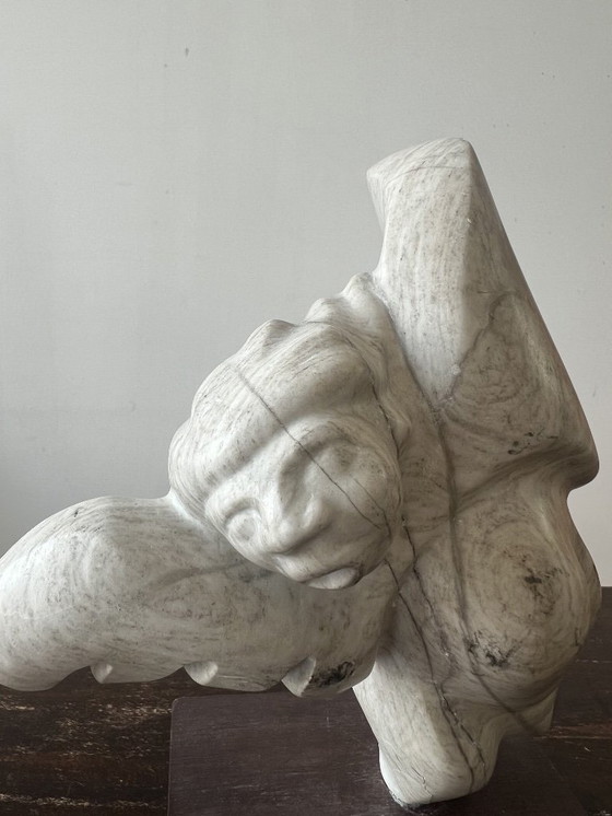 Image 1 of Efraín Callisaya – “Chaski” (2005) Marble sculpture
