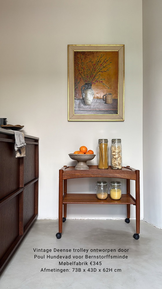 Image 1 of Carrello danese d'epoca in legno di Bernstorffsminde