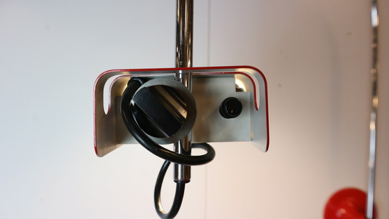 Image 1 of Lampe murale rouge en forme d'araignée de Joe Colombo pour O-Luce, 1965
