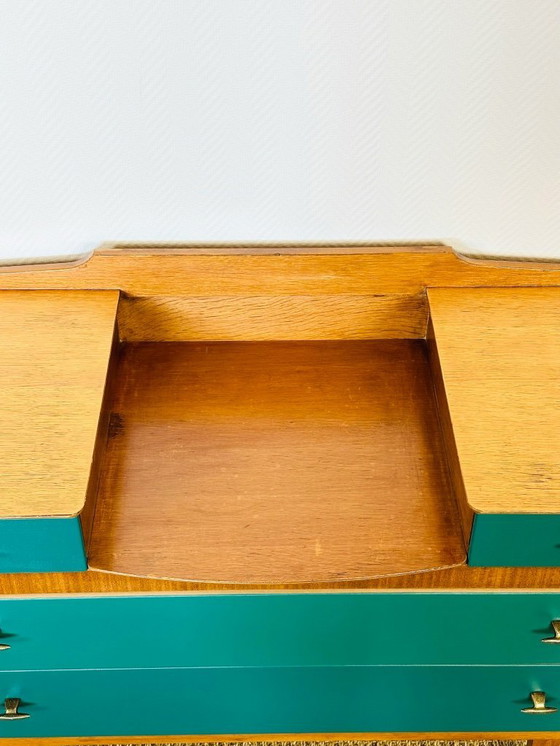 Image 1 of Vintage eikenhouten kaptafel, 1950