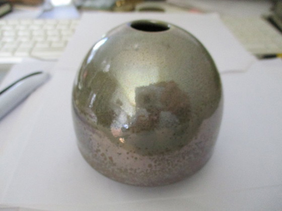 Image 1 of Mobach Round Vase by Joke Stroes, marked and signed 1980.