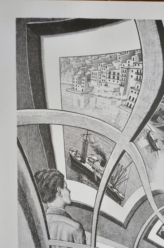 Zeefdruk van M.C. Escher. Handgesigneerd. – Litho's & Zeefdrukken, Aluminium, Paper (photo 5 of 13)