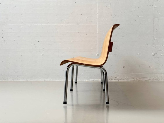 Banc en hêtre moulé stratifié avec piètement en tube d'acier, années 1960 – &Tradition, Wood (photo 3 of 18)