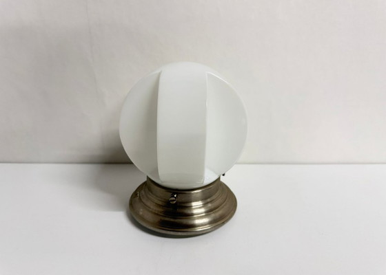 Image 1 of Giso cross ball white ceiling lamp Art Deco chrome fixture