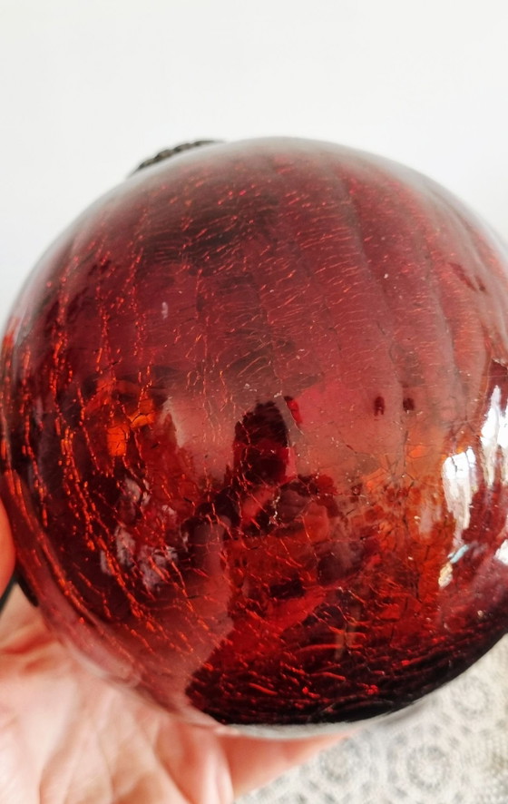 Vintage crackled glass Christmas ornament set of 2, Decorative Objects, Metal, Purple (photo 7 of 15)