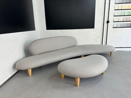 Beautiful VITRA FREEFORM sofa by Isamu Noguchi + freeform ottoman