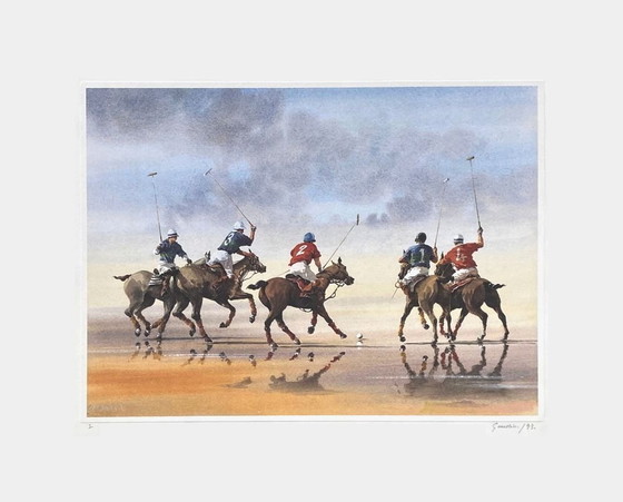 Image 1 of Fotolitografía firmada de Alain Gaudin Partie De Polo 1993